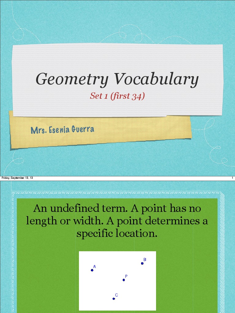 Geometry Basics for Students | PDF | Line (Geometry) | Angle