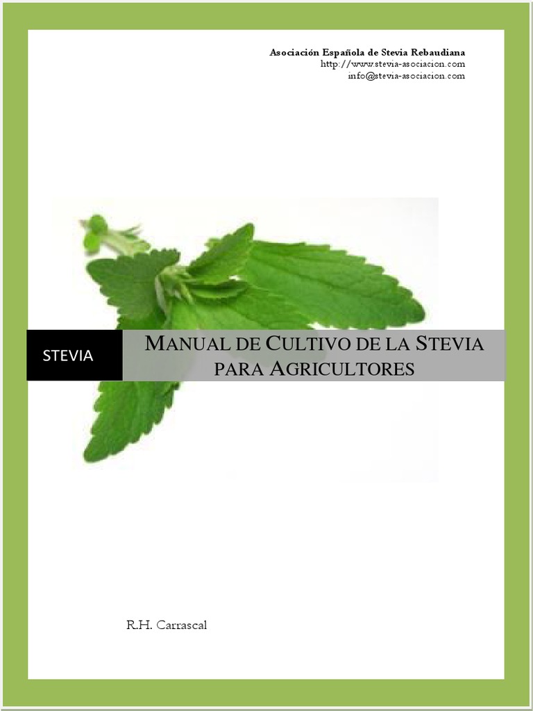 Resultado de imagen para Manual de cultivo de la Stevia para agricultores