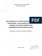 HASHIMOTO, F. A. A. - Análise Musical de 'Estudo para instrumentos de percussão' de C. Guarnieri