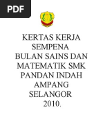 Kertas Kerja Sempena Bulan Sains Dan Matematik