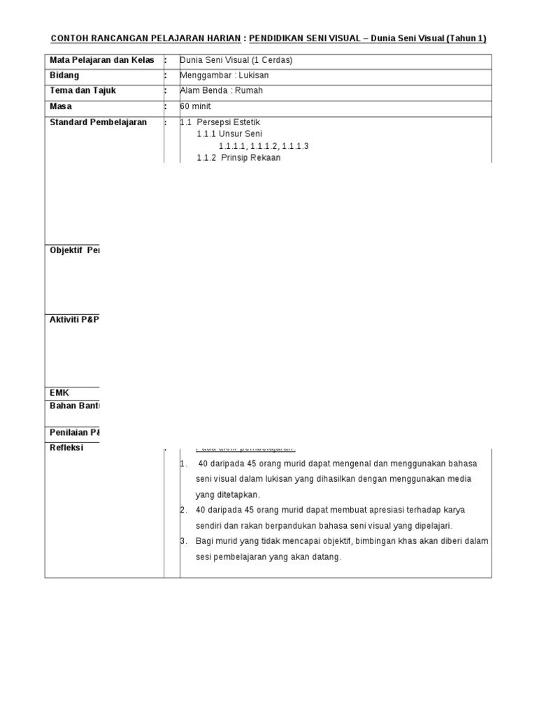 RPH Seni Visual | PDF