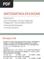 Soal Ujian Ut Manajemen Espa4122 Matematika Ekonomi