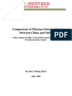 Comparison of Pharma Outsourcing Between China and India