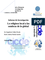 Lo Religioso Local A La Sombra de Lo Global Nunez y Pineda
