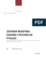 Taller Sobre Sistema Registral Chileno y Estudio de Titulos