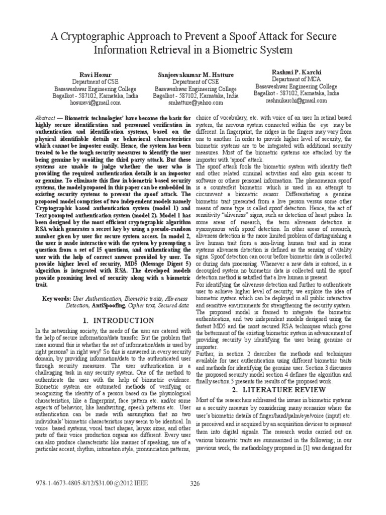 Paper - Kriptografi PDF | PDF | Biometrics | Cryptography