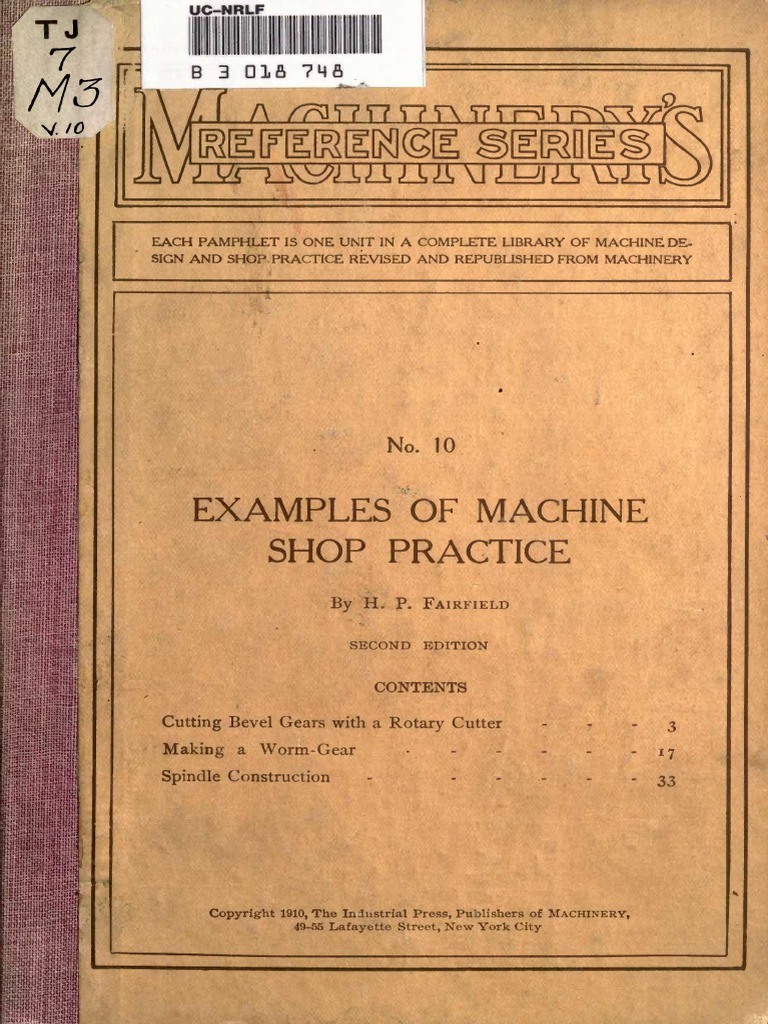 (L) Examples of Machine Shop Practice (1910) PDF Gear Drilling