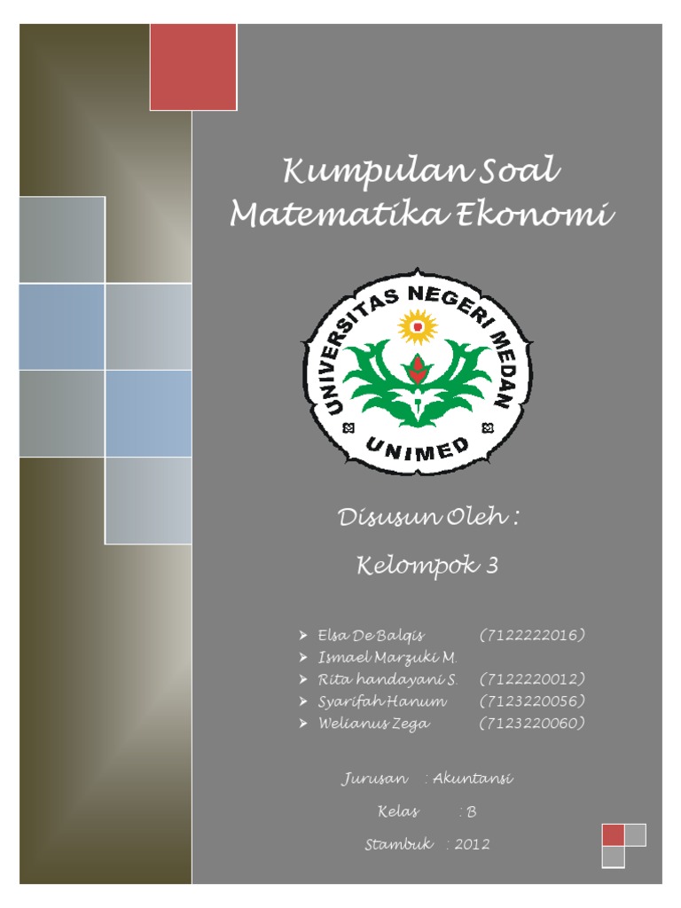 Matematika Ekonomi Semester 1 Unimed