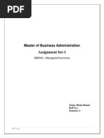 MB0042 - Managerial Economics