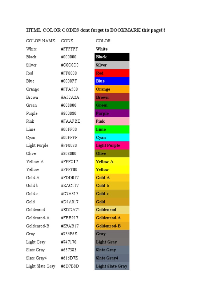 Html color codes from image deals