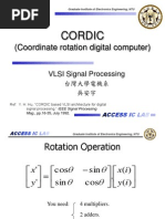 Cordic: (Coordinate Rotation Digital Computer)