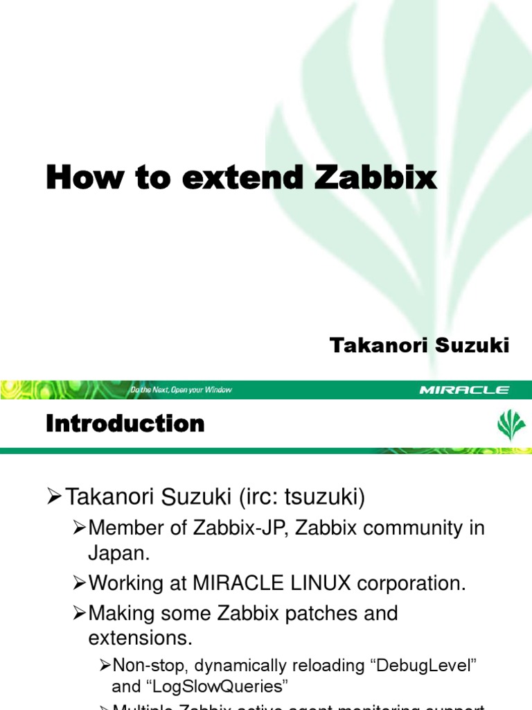 Zabbix Extension Guide for Devs | PDF | Application Programming ...