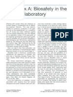 Appendix a - Biosafety in the Virology Laboratory