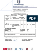 Certificate of Visual Examination: International Limited
