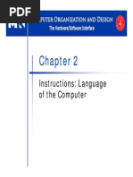 Instructions: Language of The Computer P