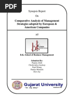 Comparative Analysis of Management Strategies Adopted by European & American Companies