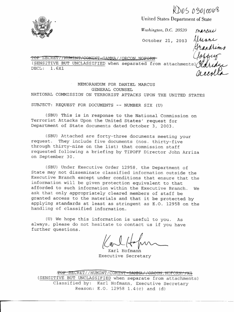 T1 B27 Document Request DOS 6 FDR - Entire Contents - Document Request -  Responses - Email 660 | PDF | Classified Information | Classified  Information In The United States