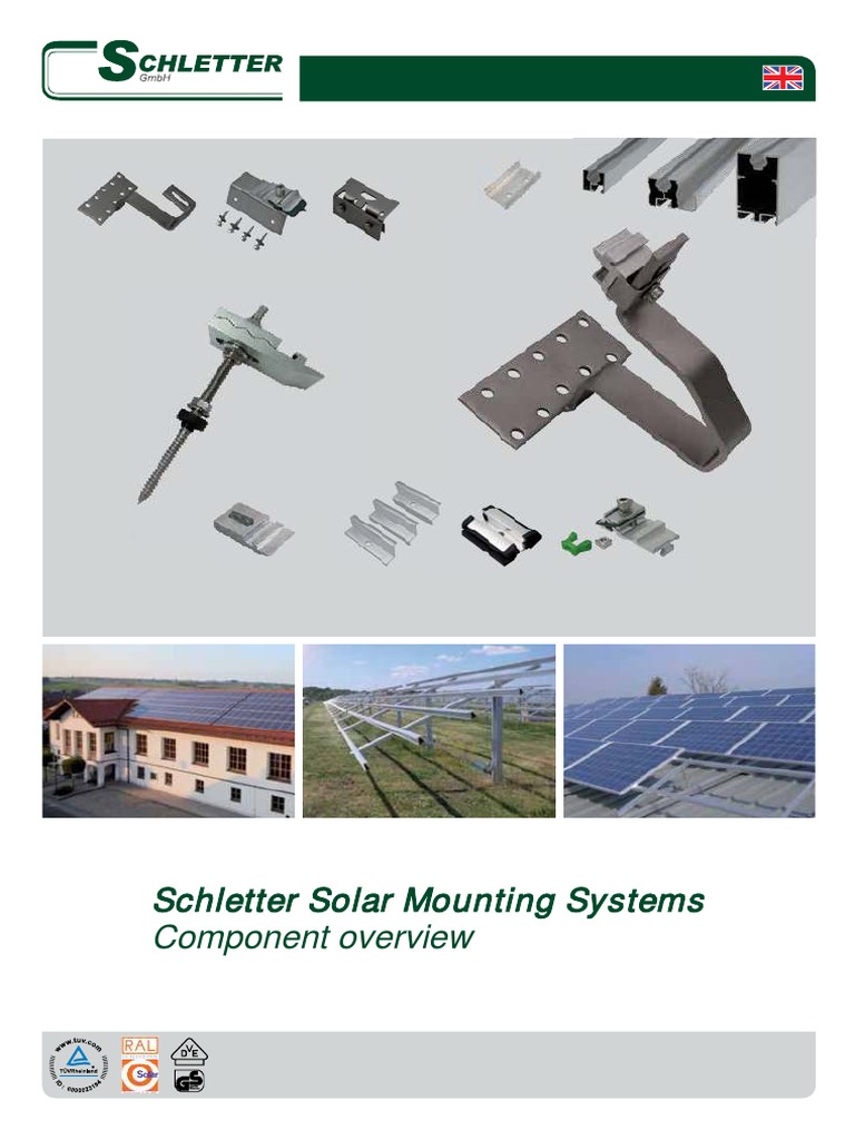 Schletter Product Component List | PDF | Roof | Screw