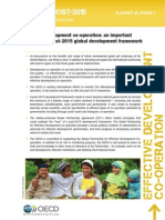 Effective development co-operation - an important enabler in a post-2015 global development framework