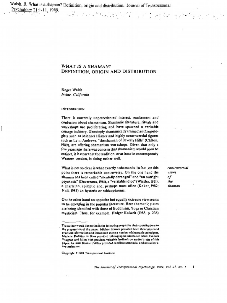 What is a Shaman Definition Origin and Distributribution Shamanism