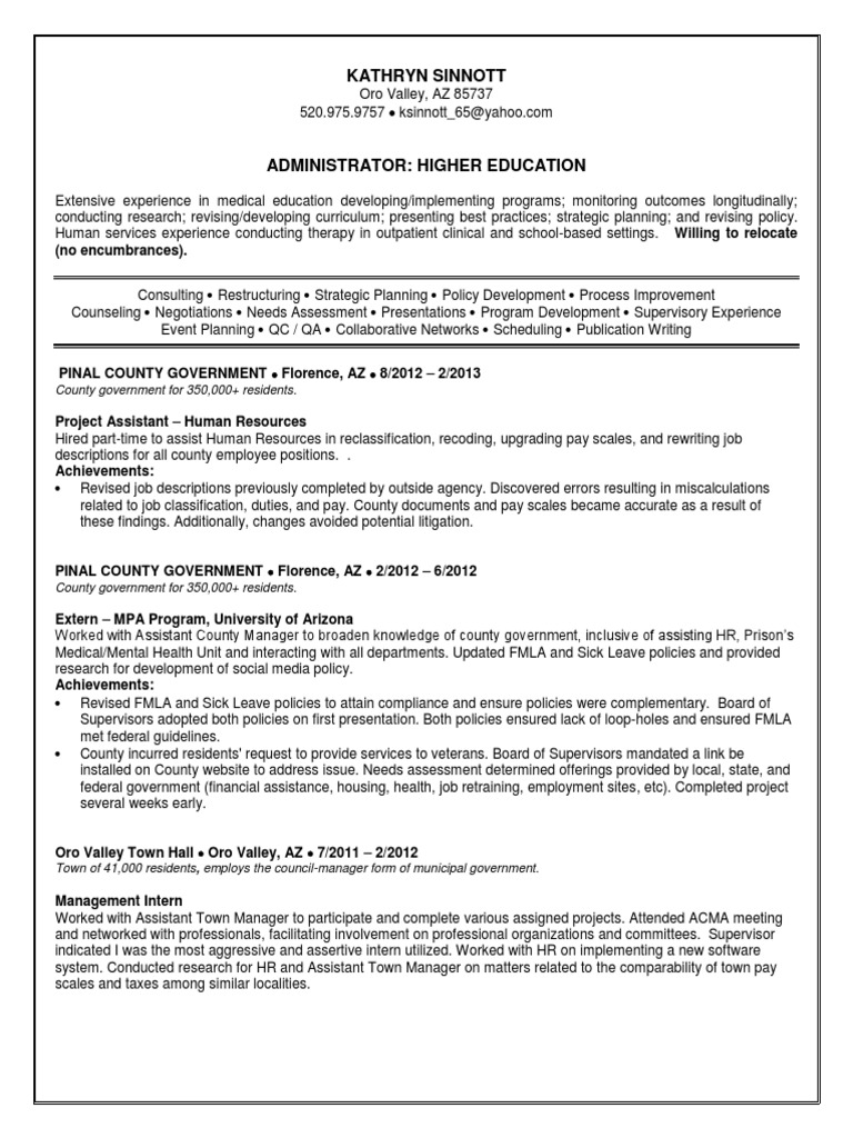 academic cv service