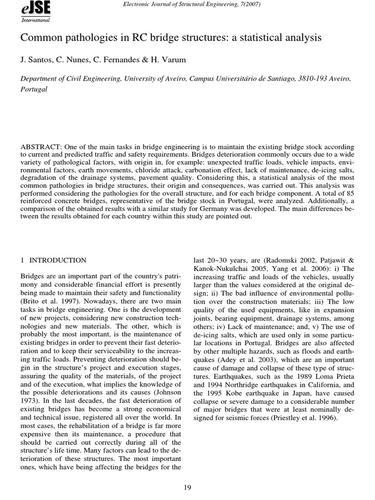 Common Pathologies in RC Bridges Analysis | PDF | Concrete | Corrosion