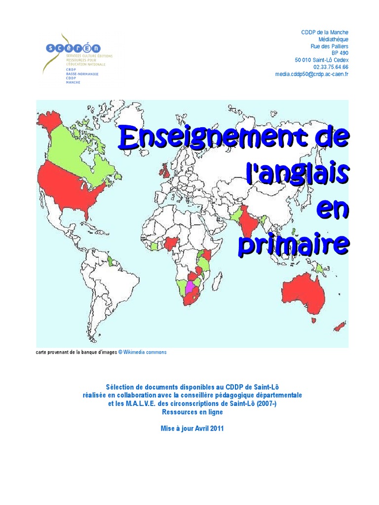 Biblio Anglais Primaire15 Avril 2011 - 