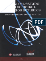 Boabentura de Sousa-Pensar el Estado y la sociedad desafíos actuales