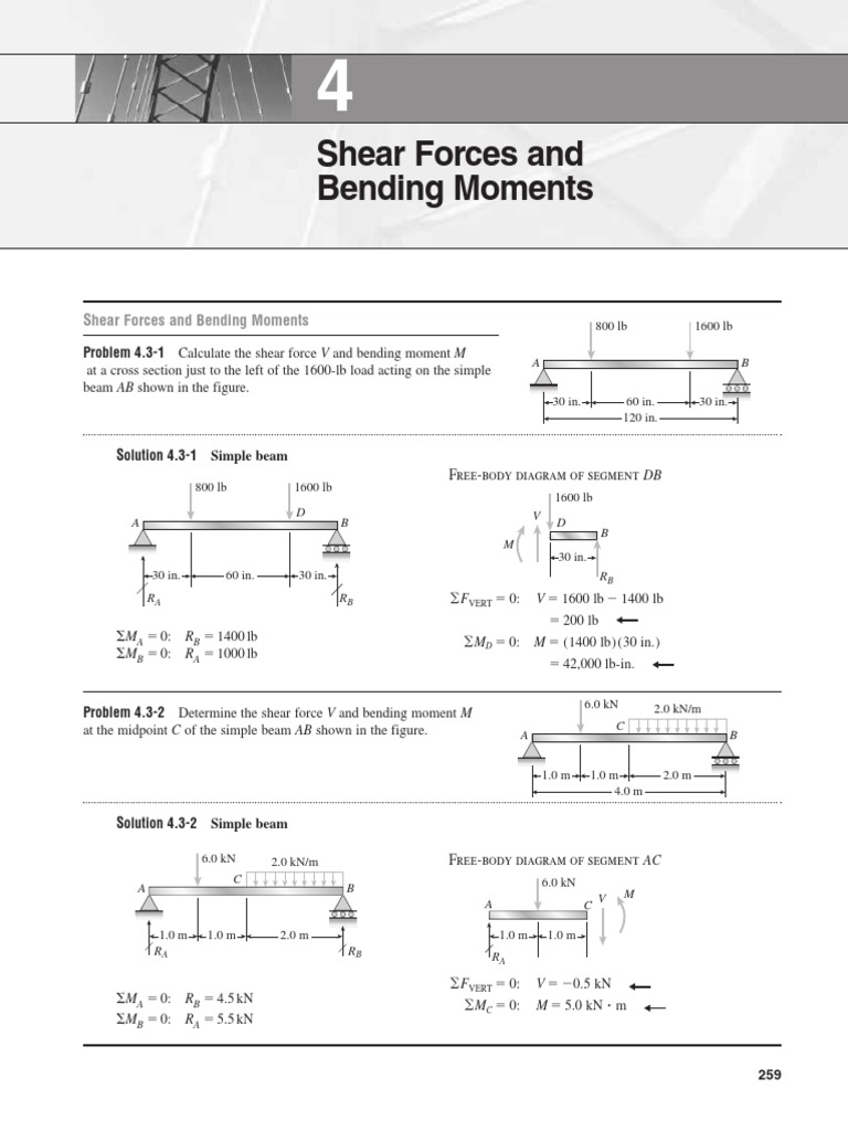 V & M Diagrams | PDF | Bending | Beam (Structure)