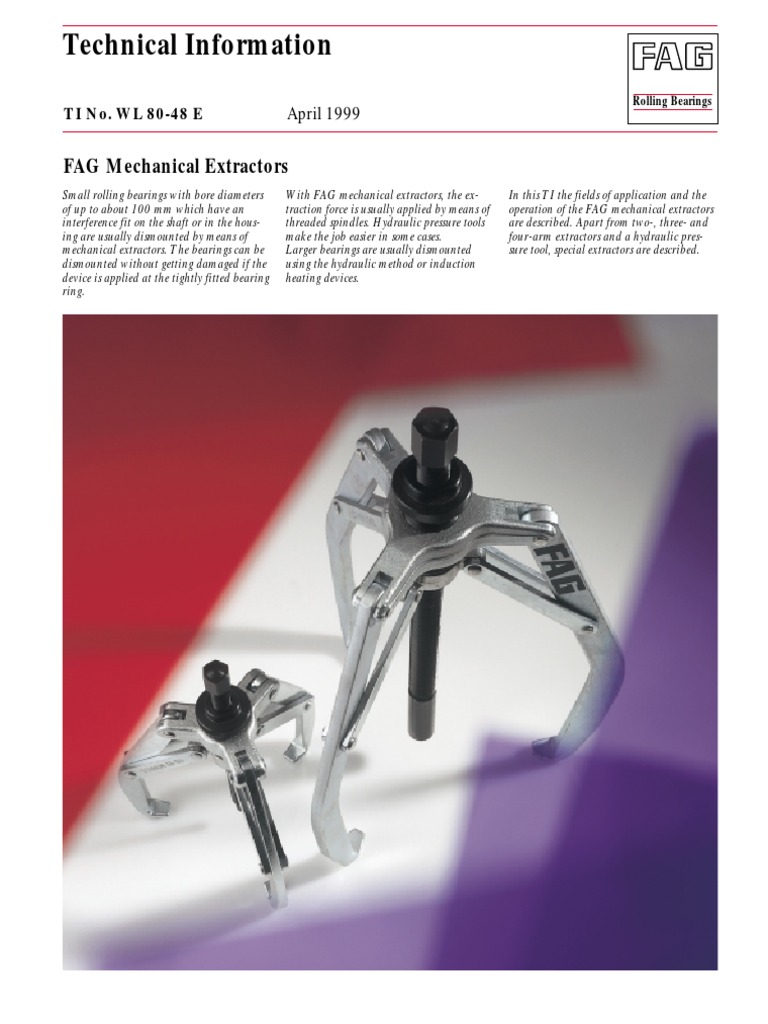FAG Bearing | PDF | Bearing (Mechanical) | Screw