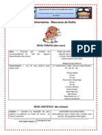 Ficha de Informativa Sobre Recursos de Estilo 6º Ano