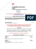 Formato CV Chile Employment