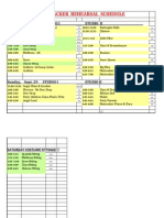 Sept 28-29 Rehearsal Schedule