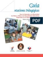 Guia de Orientaciones Pedagogicas Para La Atencion a La Diversidad en Educacion Parvularia