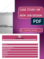 Case Study On New Job Design: By: Sandeep Kumar