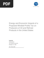 Download Energy and Economic Impacts of a Proposed Windfall Profits Tax on Oil Producers and US Products by Energy Tomorrow SN17035051 doc pdf