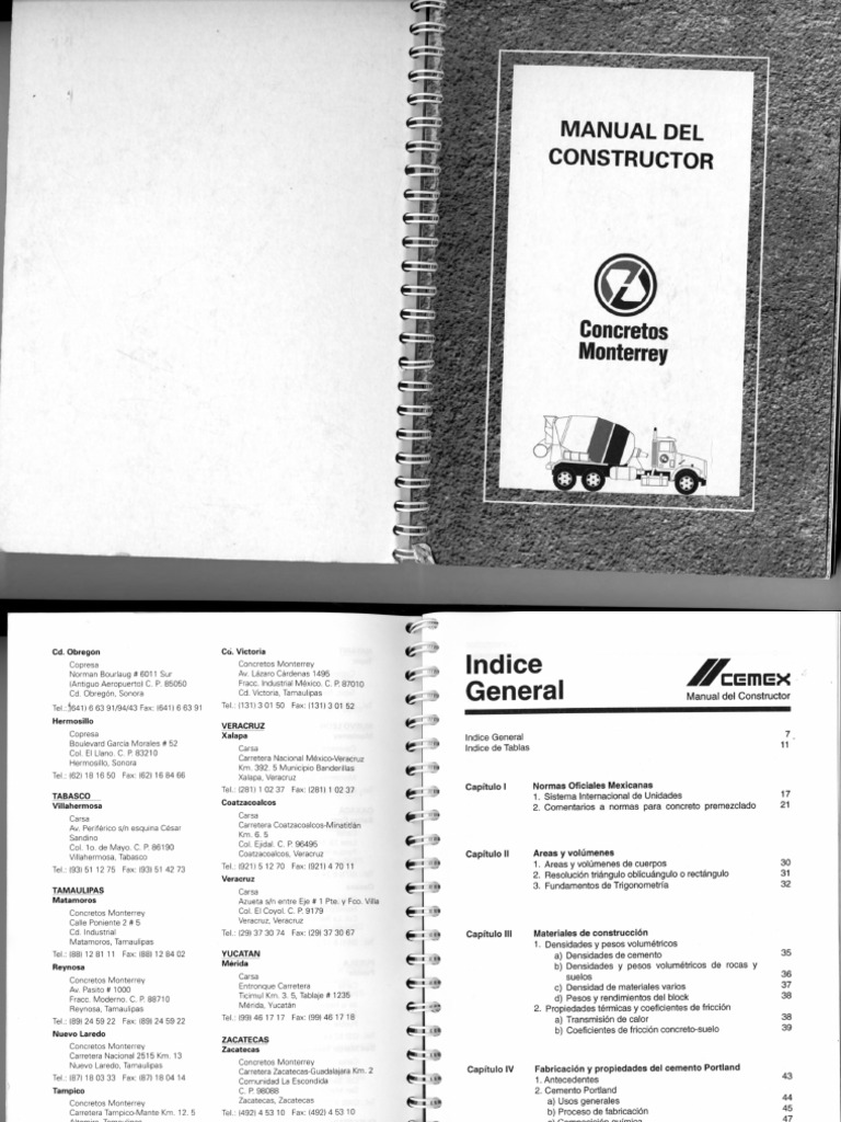 Manual del Constructor Cemex 2024 PDF | PDF | Cemento | Aluminio