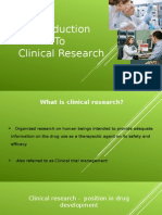 Introduction To Clinical Research