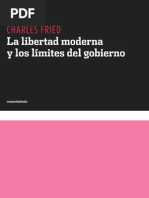 Charles Fried, La libertad moderna y los límites del gobierno (fragmento)