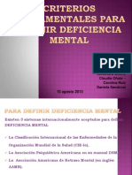 Los Criterios Fundamentales para Definir El Retardo Mental