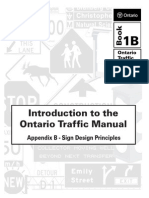 Ontario Traffic Manual - Book 1B - Introduction To The Ontario Traffic Manual. Appendix B - Sign Design Principles