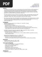 Résumé Web Developer Daniel Baer 2010