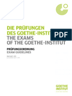 Regulamento Exames Goethe Institute Pruefungsordnung