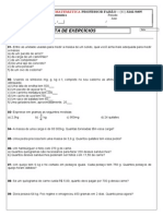 Curso Matemática Exercícios Massa Volume