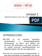 2 MS-DOS Comandos Internos y Externos Ejercicios de Gestión de Directorios