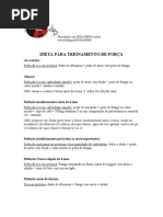dieta para treino de força