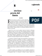 La Jornada - El Misterioso Precio Del Limón