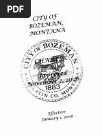 Bozeman Charter Approved 11-7-06 Effective 1-1-08