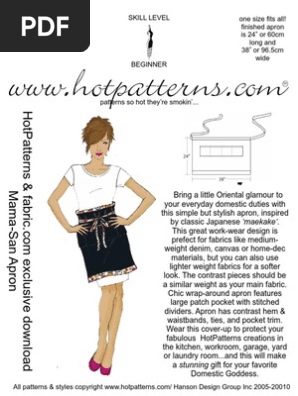 HP and Fabric.com MAMA-SAN APRON Download