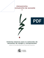 Criterios Basicos para La Seleccion de Donantes de Sangre y Componentes